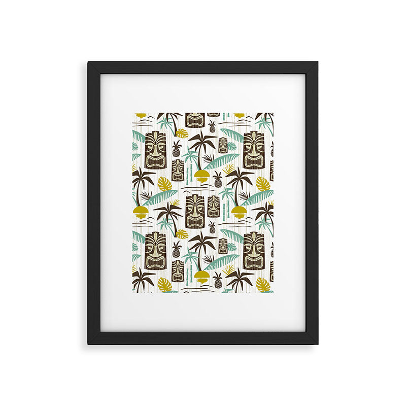 Island Tiki - White Framed Art Print Gallery Image 6