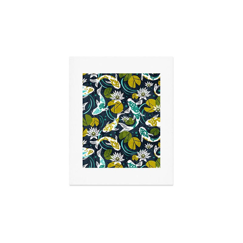 Koi Pond - Green Art Print Gallery Image 1