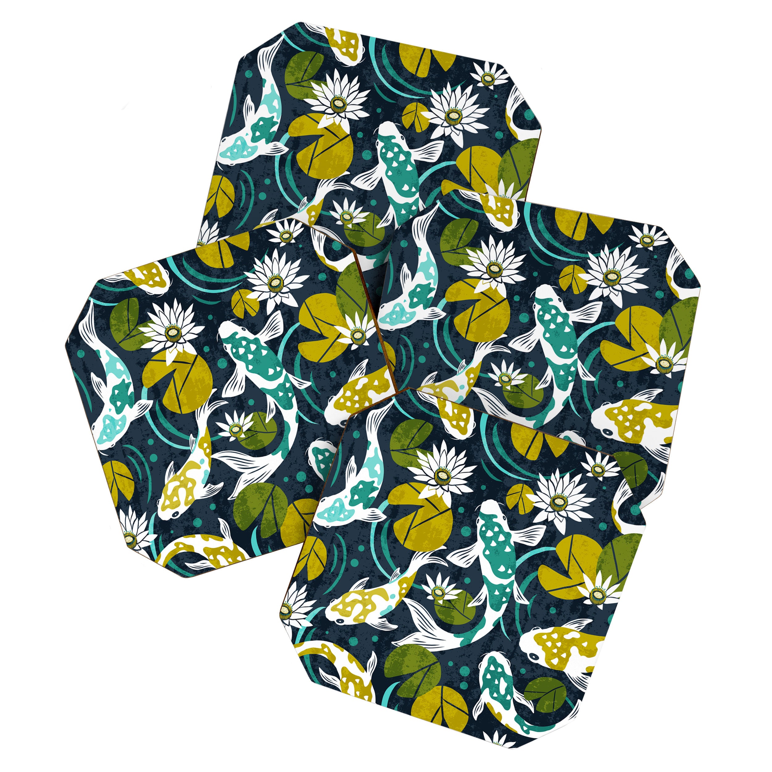 Koi Pond - Green Coaster Gallery Image 1