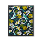 Koi Pond - Green Framed Canvas Print Gallery Image 8