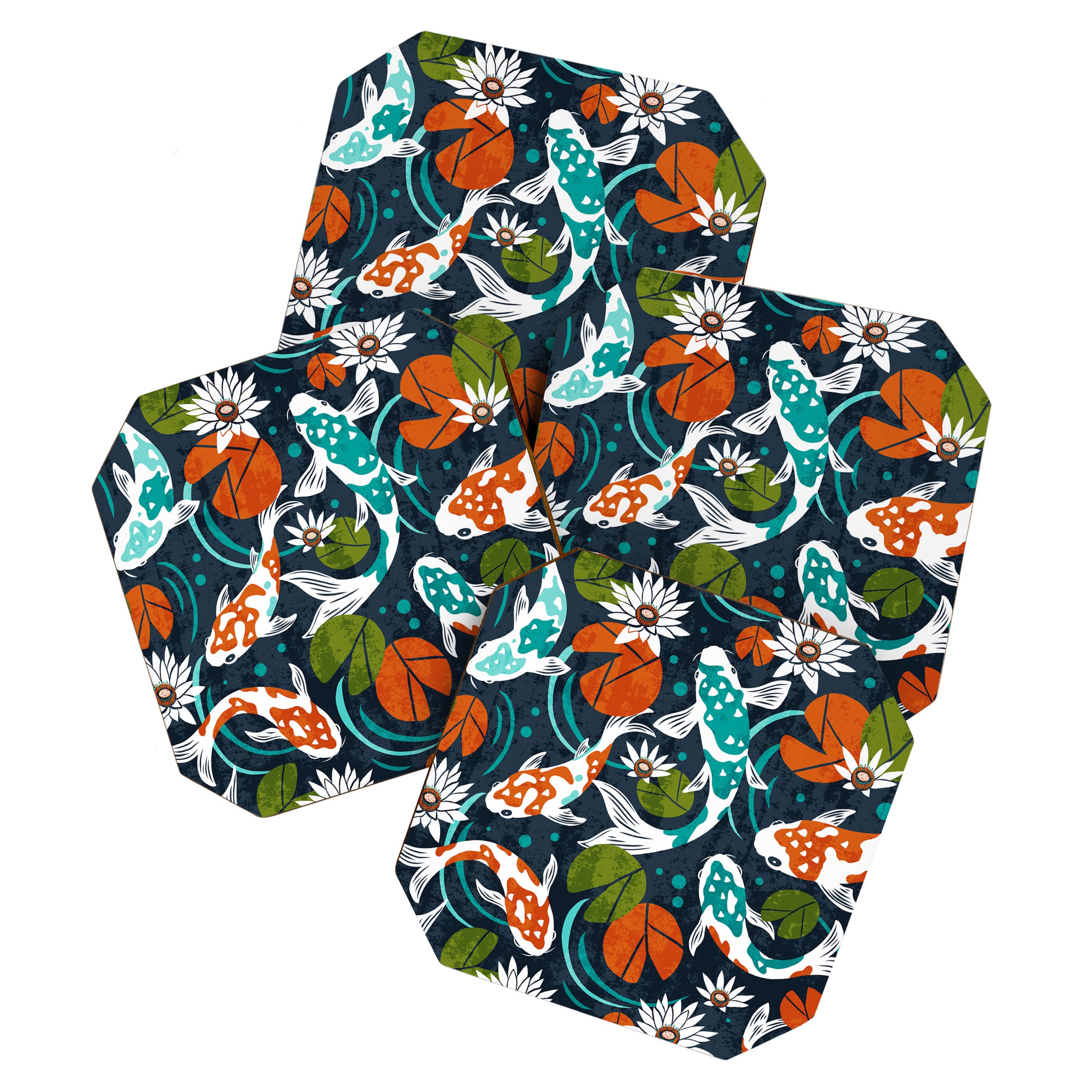 Koi Pond - Orange Coaster Gallery Image 1