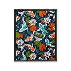 Koi Pond - Orange Framed Canvas Print Gallery Image 8
