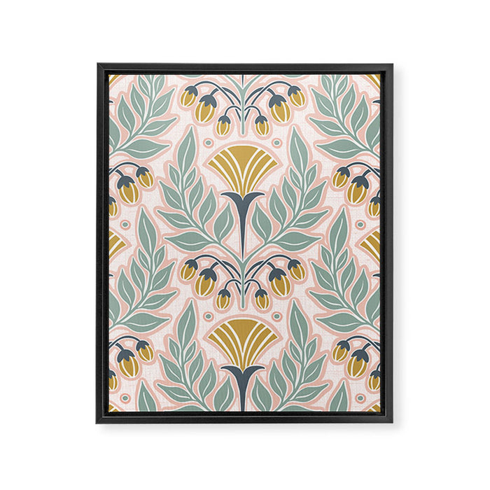 La Floraison - Blush Pink Framed Canvas Print Gallery Image 1