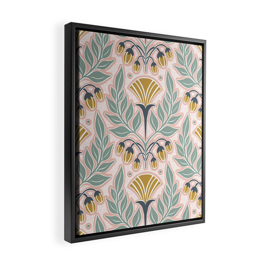 La Floraison - Blush Pink Framed Canvas Print Gallery Image 2