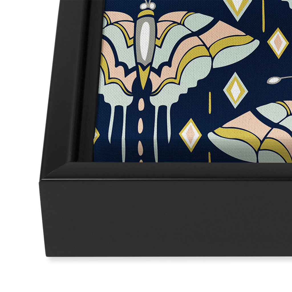 La Maison des Papillons - Midnight Framed Canvas Print Gallery Image 3