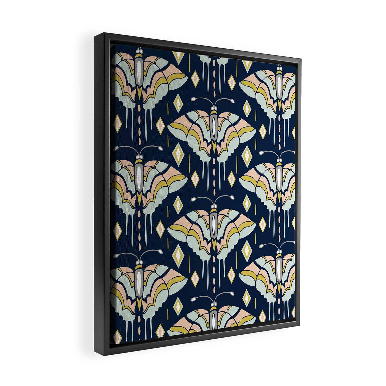 La Maison des Papillons - Midnight Framed Canvas Print Gallery Image 2
