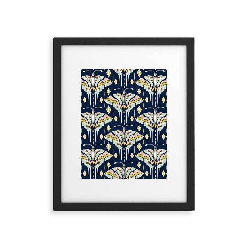 La Maison des Papillons - Midnight Framed Art Print Gallery Image 6