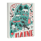 Maine Map Canvas Print Gallery Image 6