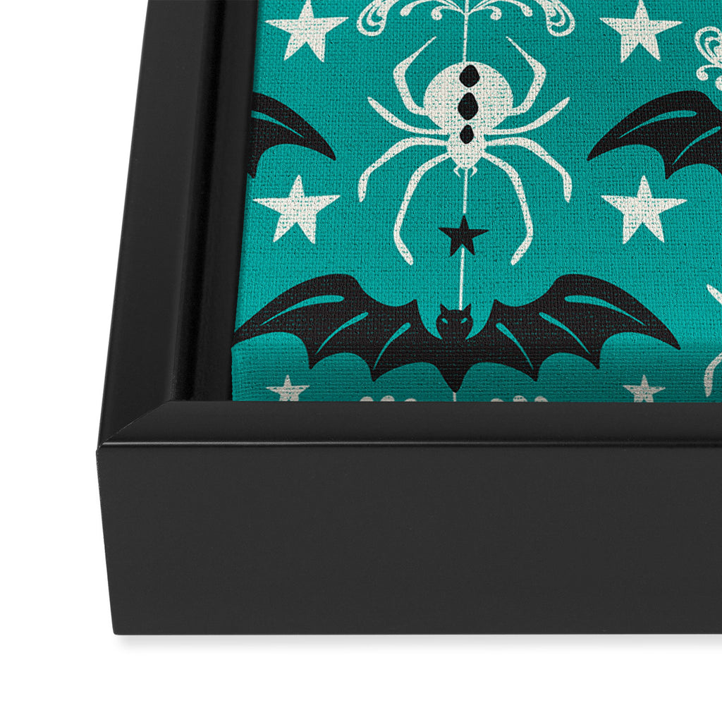 Night Creatures - Teal Framed Canvas Print Gallery Image 3