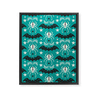 Night Creatures - Teal Framed Canvas Print Gallery Image 8