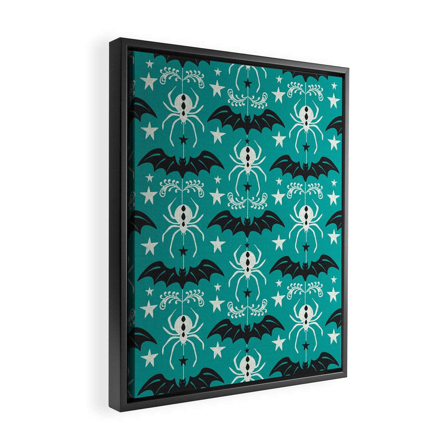 Night Creatures - Teal Framed Canvas Print Gallery Image 2