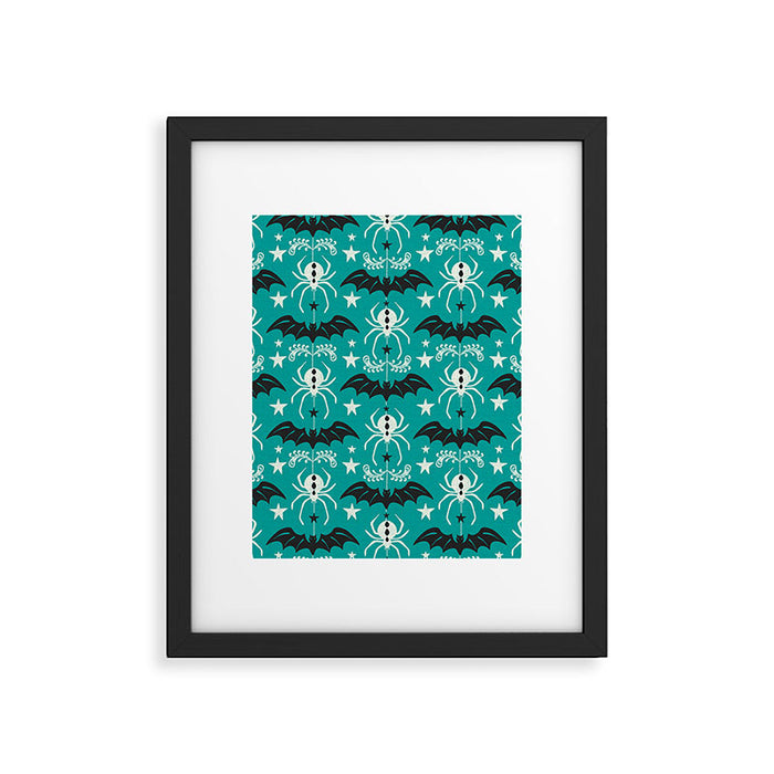 Night Creatures - Teal Framed Art Print Gallery Image 1