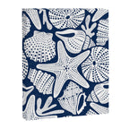 Ocean Floor Nautical Shells Navy Blue Canvas Print Gallery Image 8