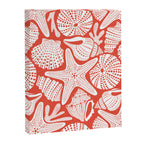 Ocean Floor Nautical Shells Red Canvas Print Gallery Image 8