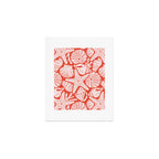 Ocean Floor Nautical Shells Red Art Print Gallery Image 1
