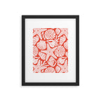 Ocean Floor Nautical Shells Red Framed Art Print Gallery Image 6
