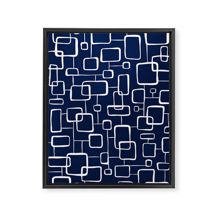 On The Quad - Navy Blue Framed Canvas Print Gallery Image 1