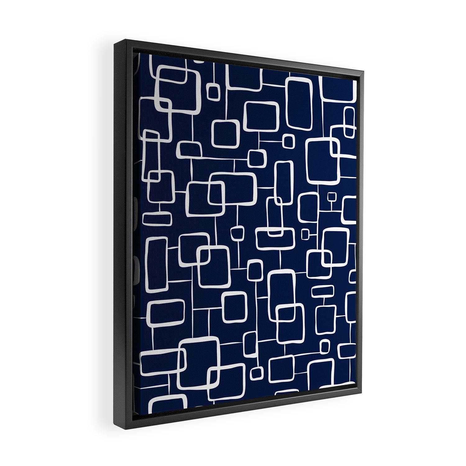 On The Quad - Navy Blue Framed Canvas Print Gallery Image 2