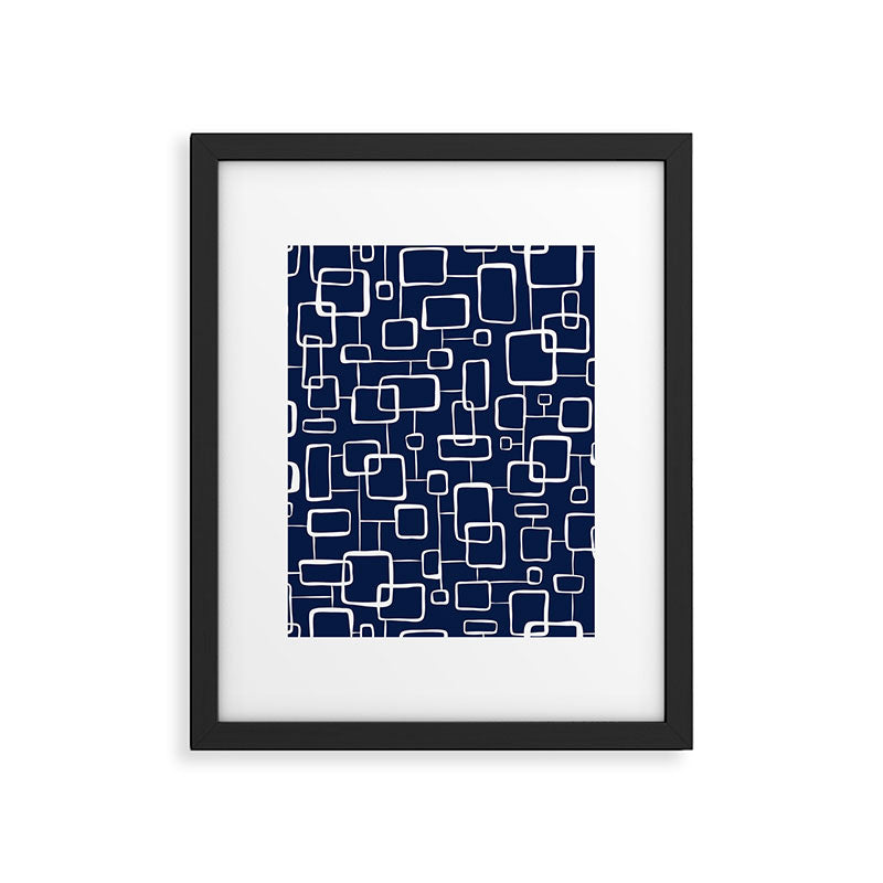 On The Quad - Navy Blue Framed Art Print Gallery Image 6