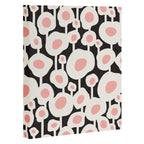 Poppy Dot - Retro Floral Black Pink Canvas Print Gallery Image 3