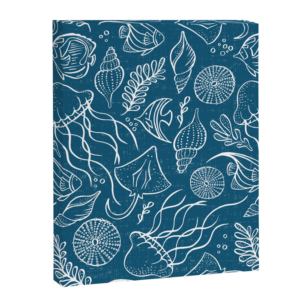 Sea Life - Marine Blue Canvas Print Gallery Image 8
