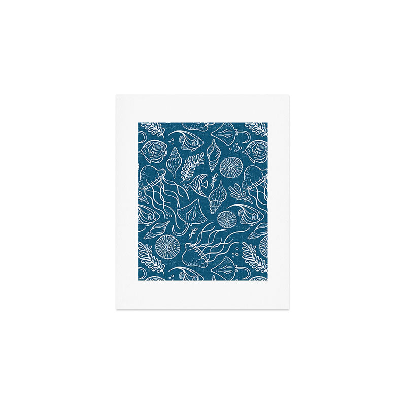 Sea Life - Marine Blue Art Print Gallery Image 1