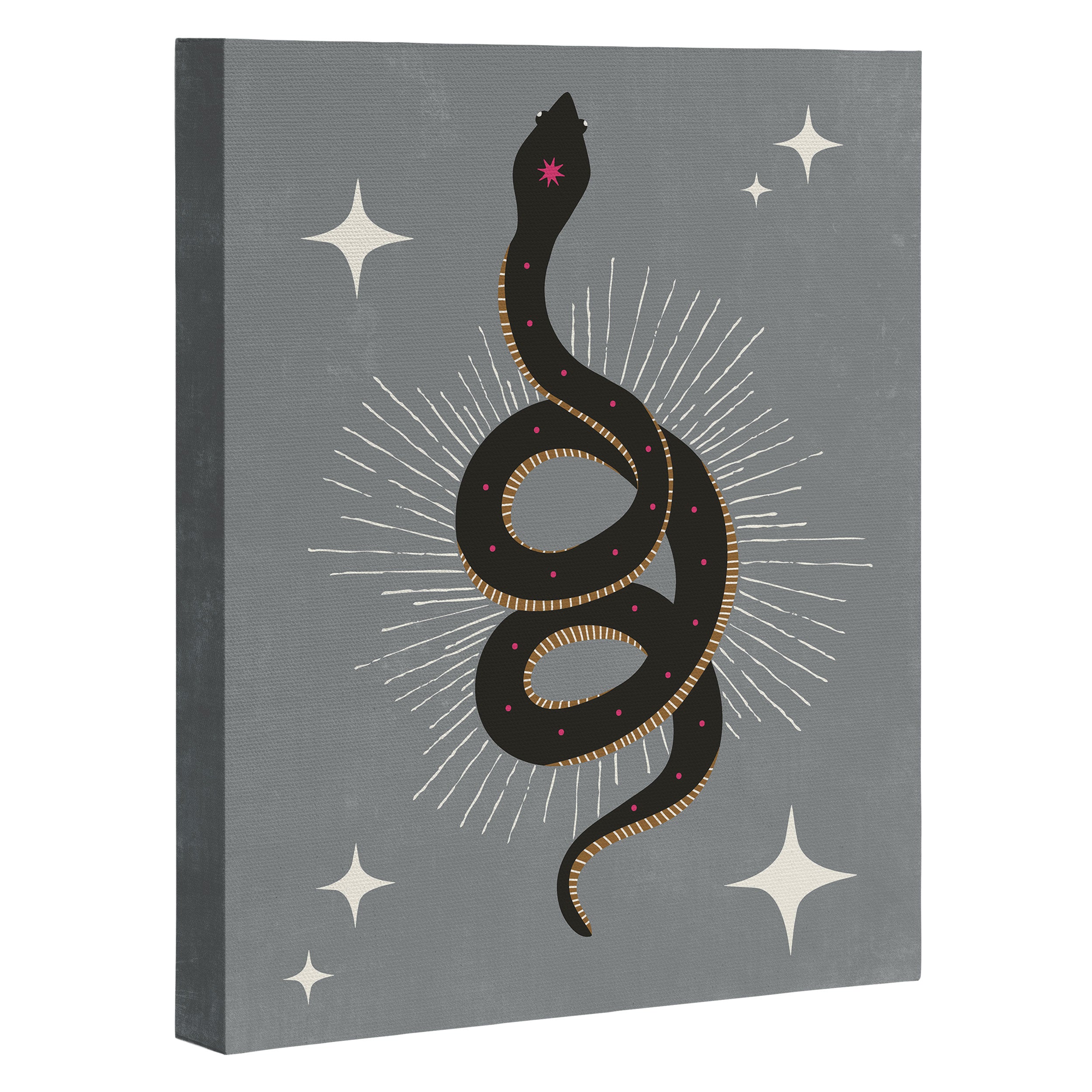 Slither - Gray Canvas Print Gallery Image 3