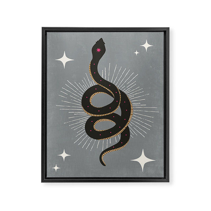 Slither - Gray Framed Canvas Print Gallery Image 1