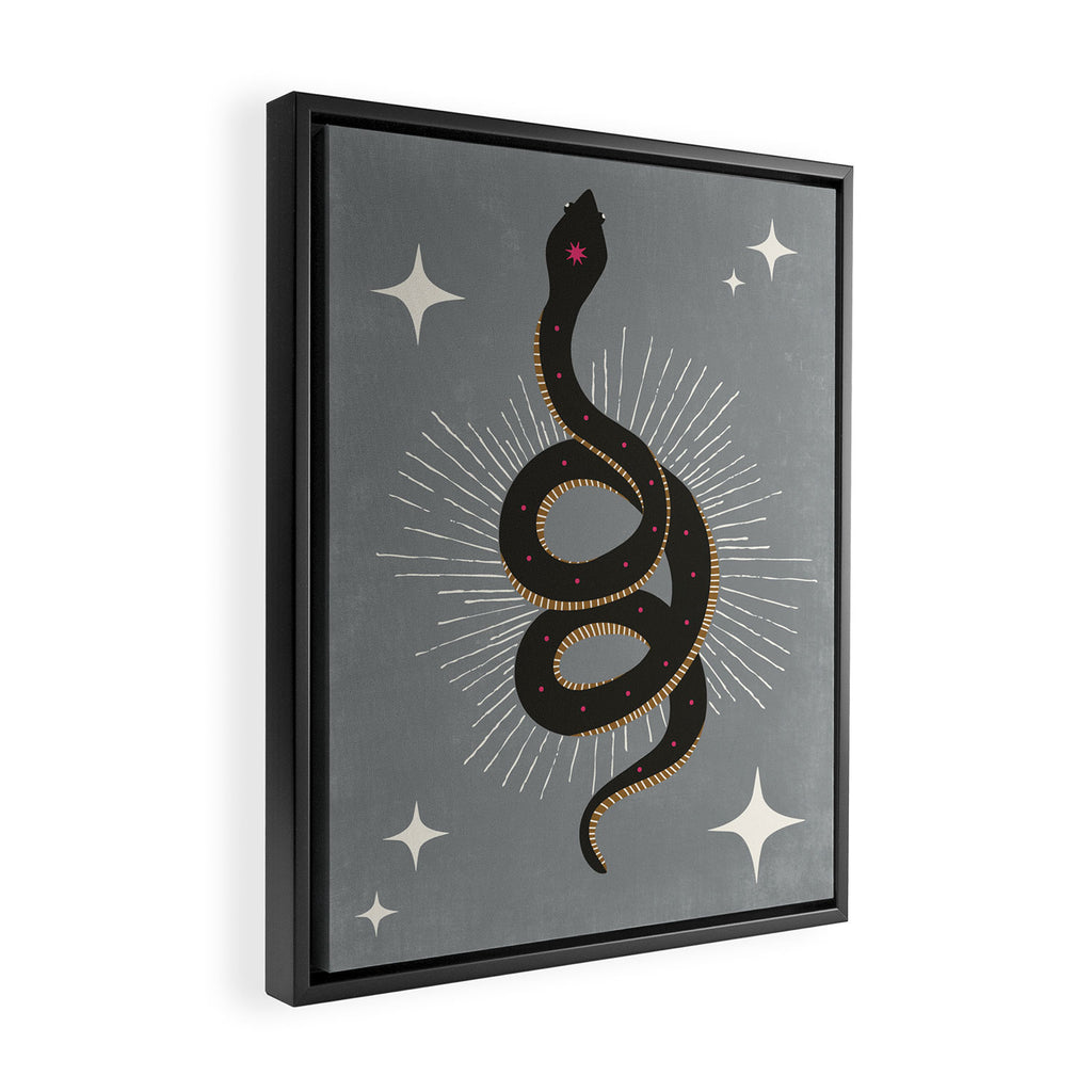 Slither - Gray Framed Canvas Print Gallery Image 2
