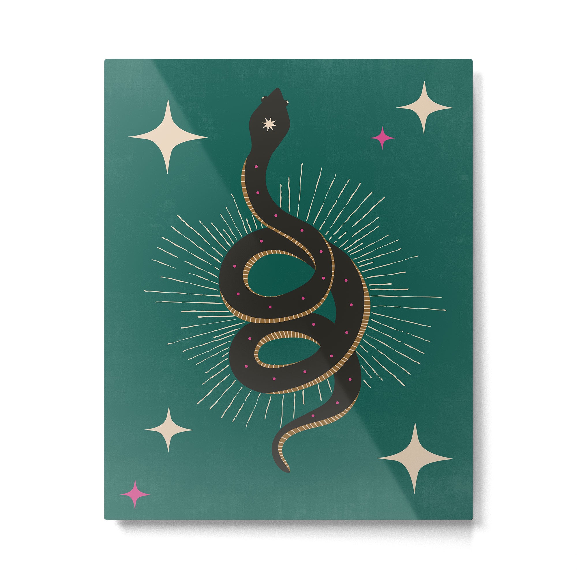 Slither - Green Metal Print Gallery Image 4