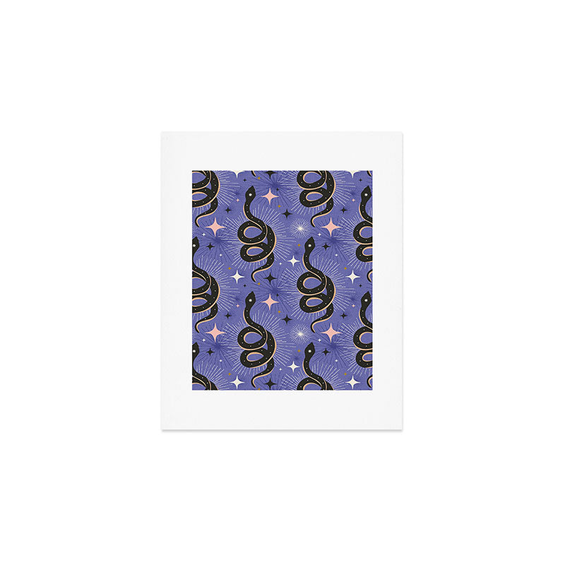 Slither Through The Stars Very Peri Art Print Gallery Image 1