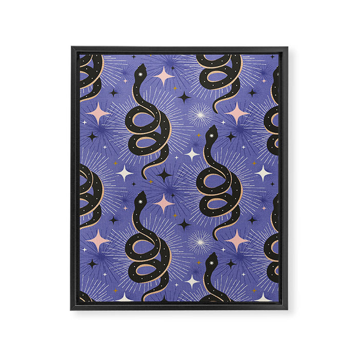 Slither Through The Stars Very Peri Framed Canvas Print Gallery Image 1