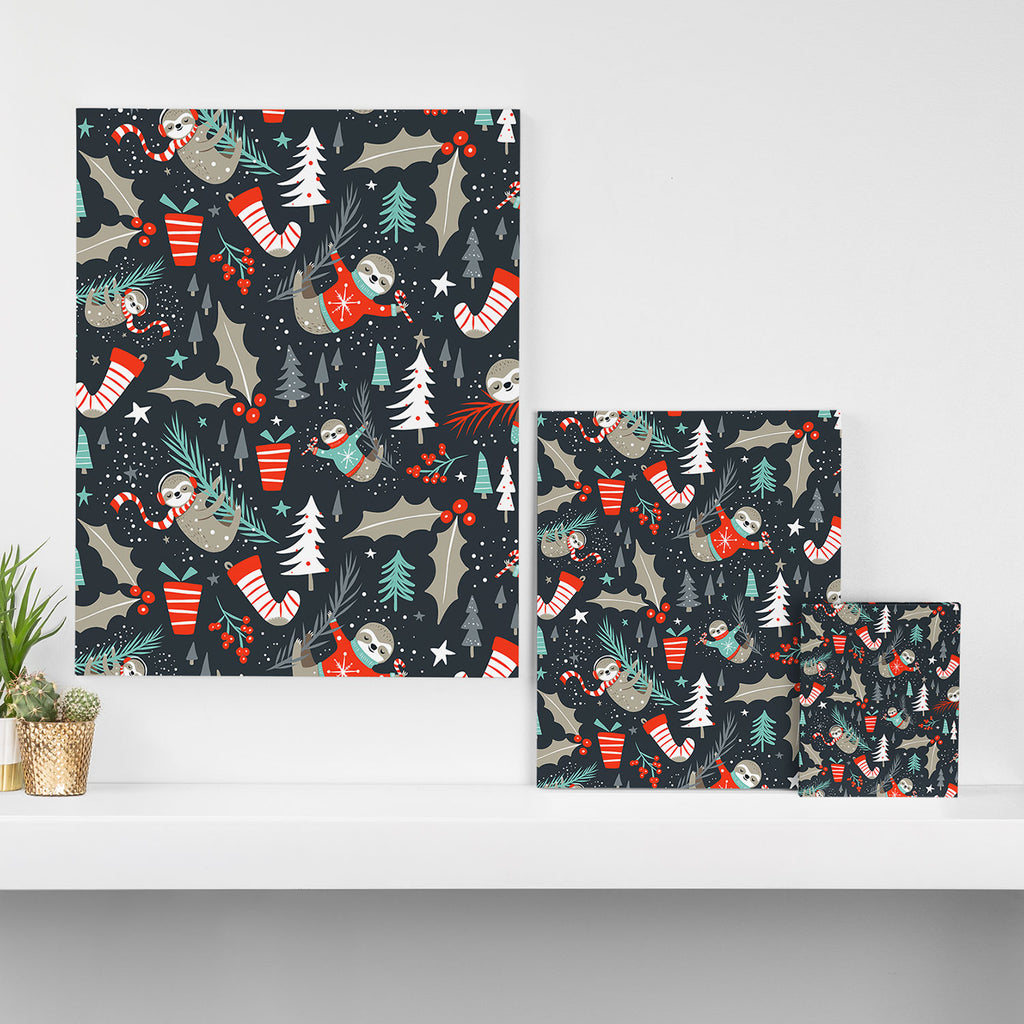 Slothy Holidays Canvas Print Gallery Image 3