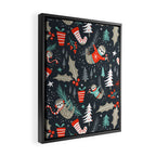 Slothy Holidays Framed Canvas Print Gallery Image 2