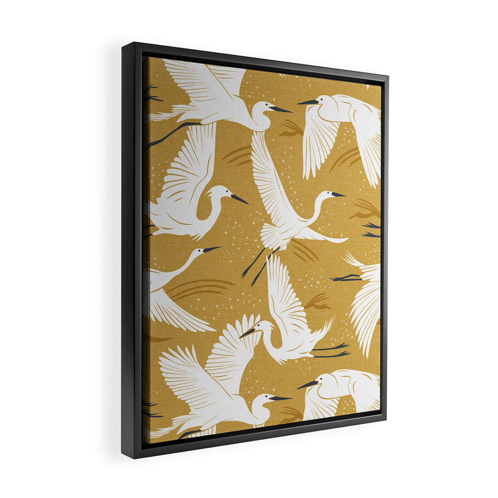 Soaring Wings - Goldenrod Yellow Framed Canvas Print Gallery Image 2