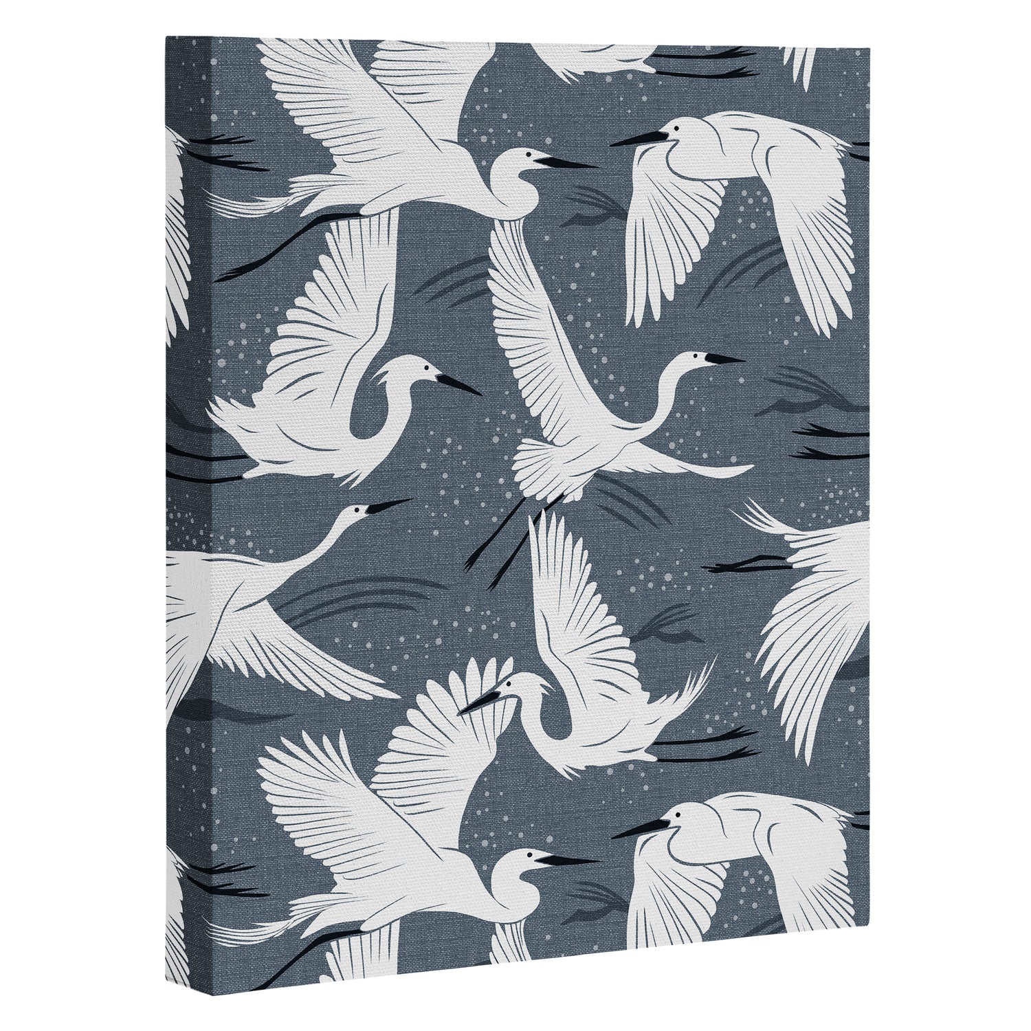 Soaring Wings - Steel Blue Grey Canvas Print Gallery Image 3