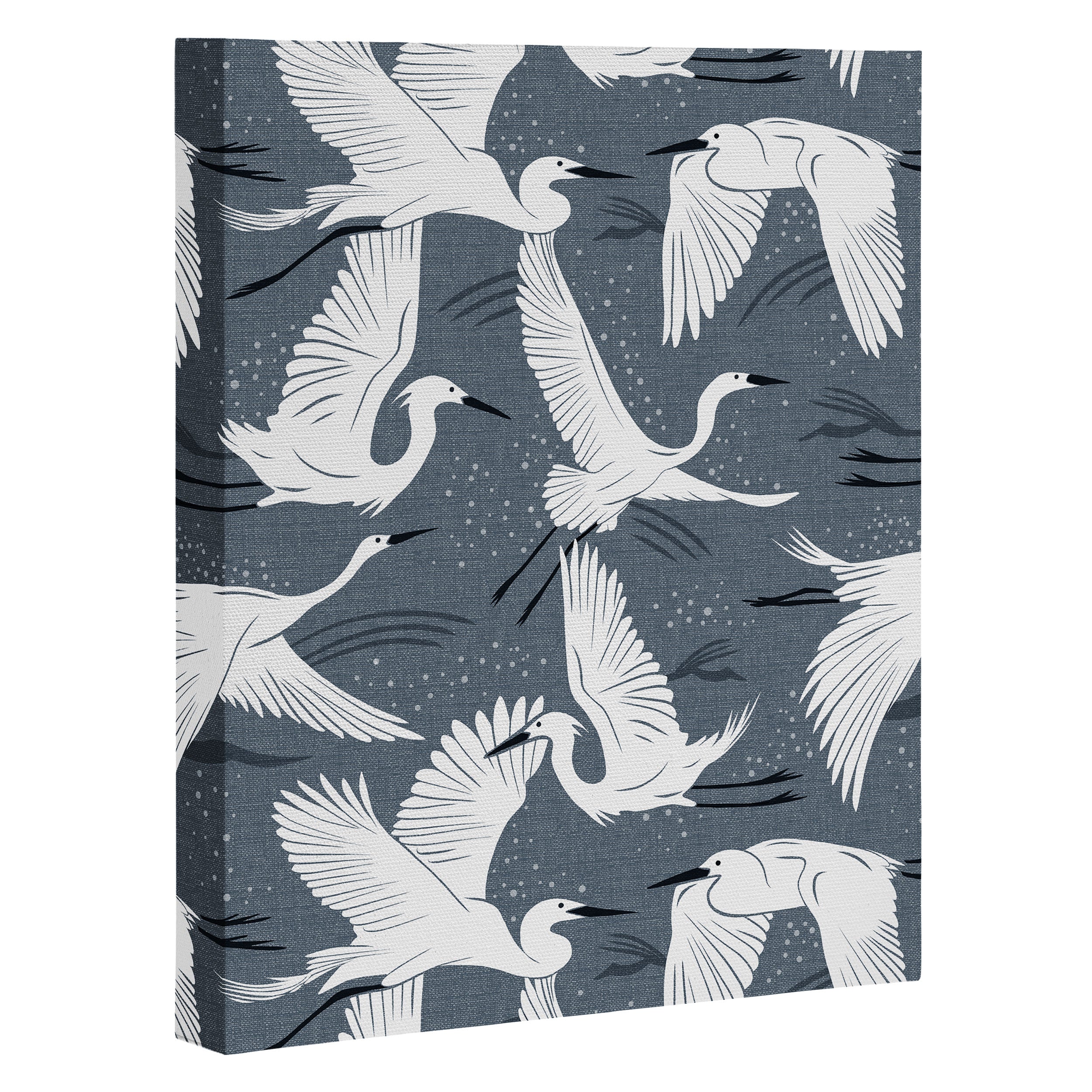 Soaring Wings - Steel Blue Grey Canvas Print Gallery Image 3