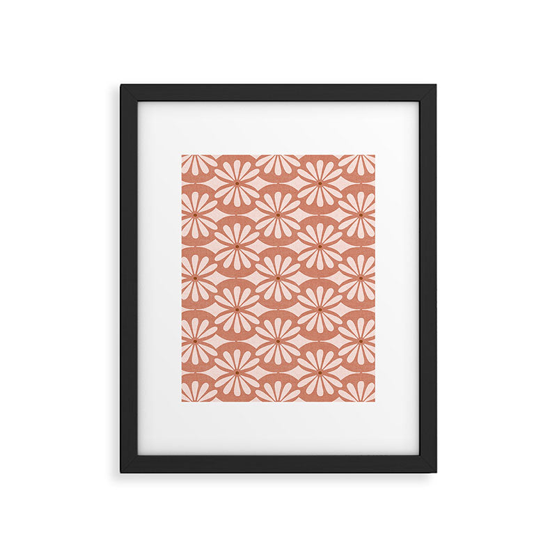 Solstice Boho Geometric Terra Cotta Blush Framed Art Print Gallery Image 6