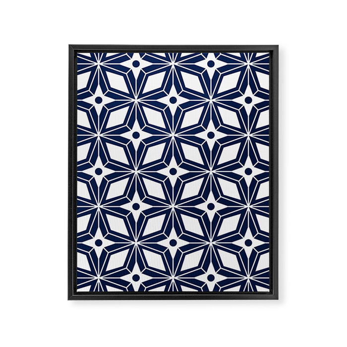 Starburst - Navy Framed Canvas Print Gallery Image 1