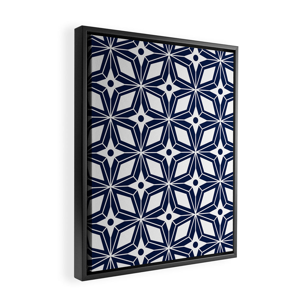 Starburst - Navy Framed Canvas Print Gallery Image 2