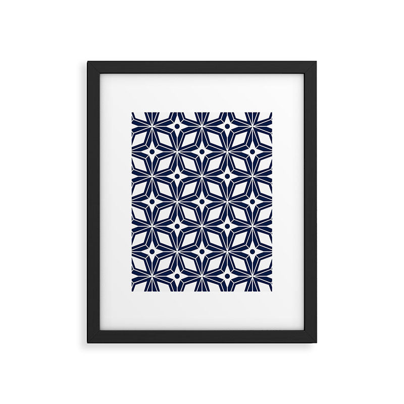 Starburst - Navy Framed Art Print Gallery Image 5
