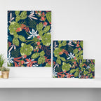 Succulent Garden Navy Canvas Print Gallery Image 3