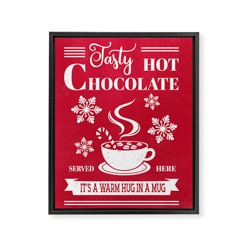 Tasty Hot Chocolate Red Framed Canvas Print Gallery Image 6