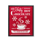 Tasty Hot Chocolate Red Framed Canvas Print Gallery Image 6