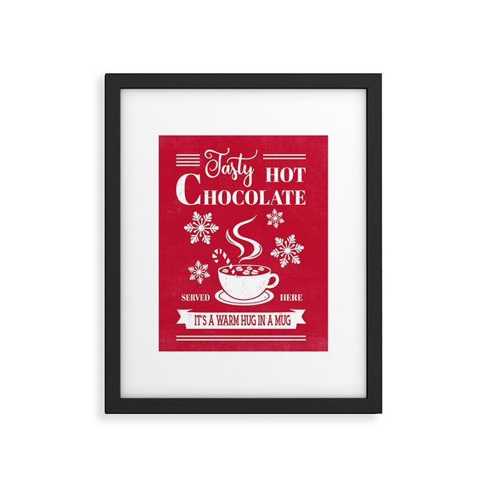 Tasty Hot Chocolate Red Framed Art Print Gallery Image 1