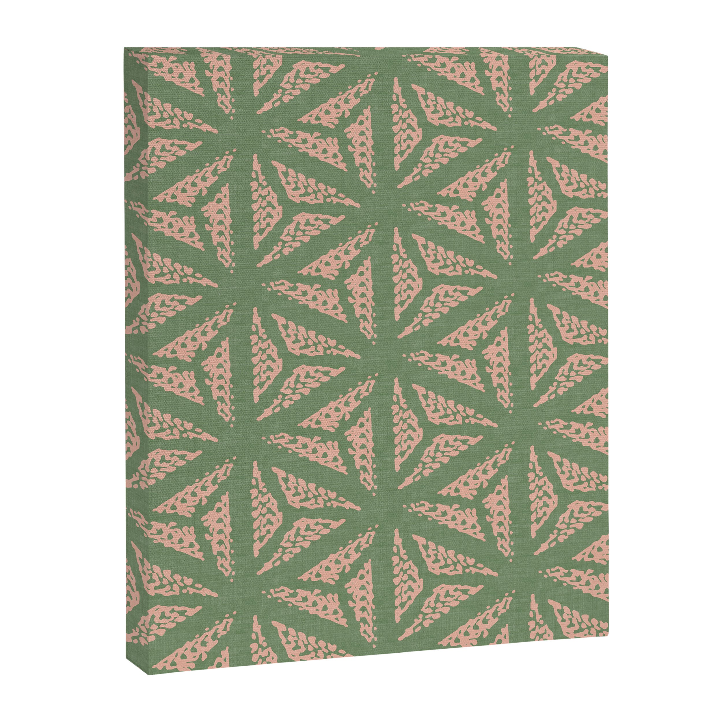 Threaded Geometric Green Peach Canvas Print Gallery Image 8