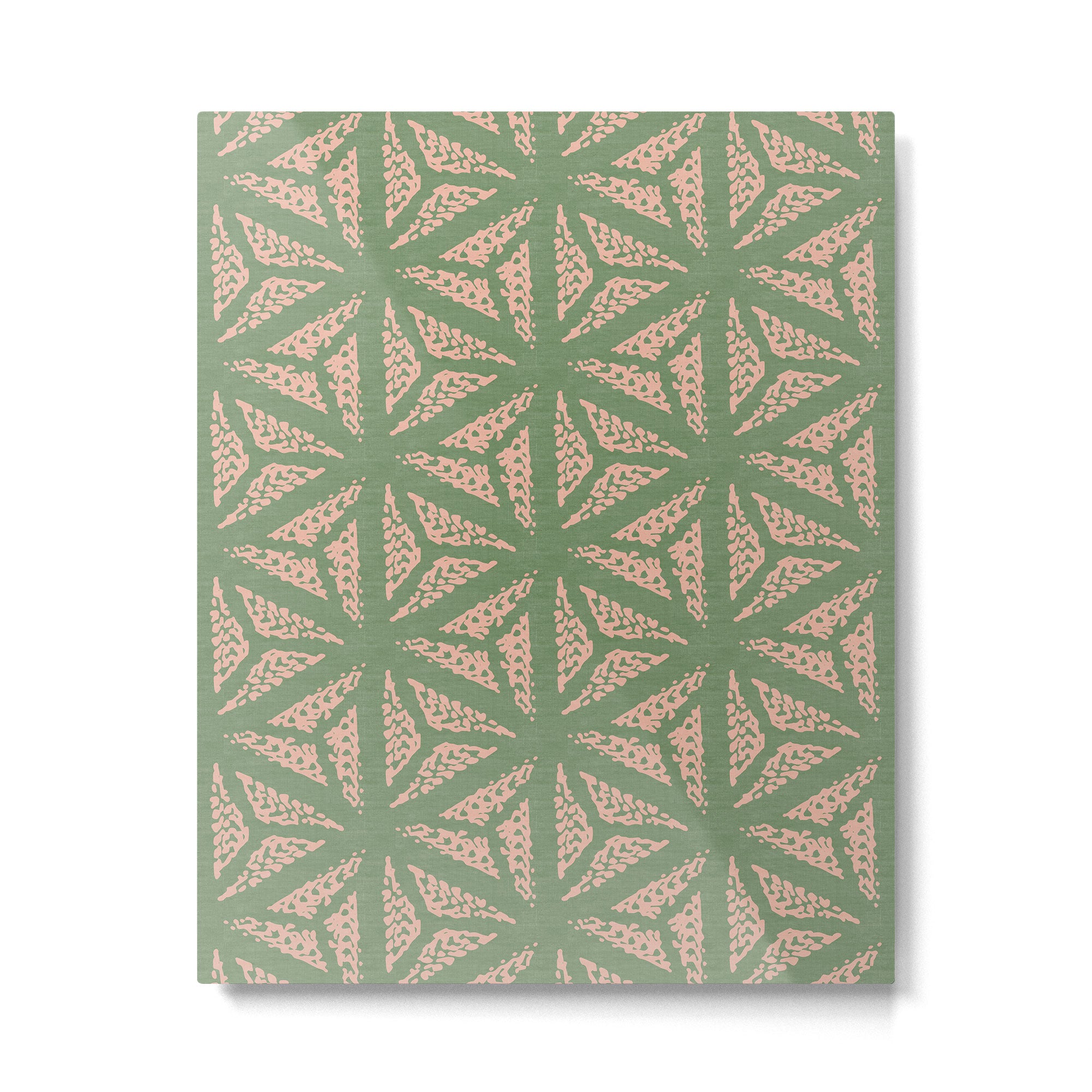 Threaded Geometric Green Peach Metal Print Gallery Image 6