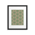 Threaded Geometric Green Peach Framed Art Print Gallery Image 6