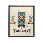 Tiki Hut Cream Aqua Framed Canvas Print Gallery Image 8