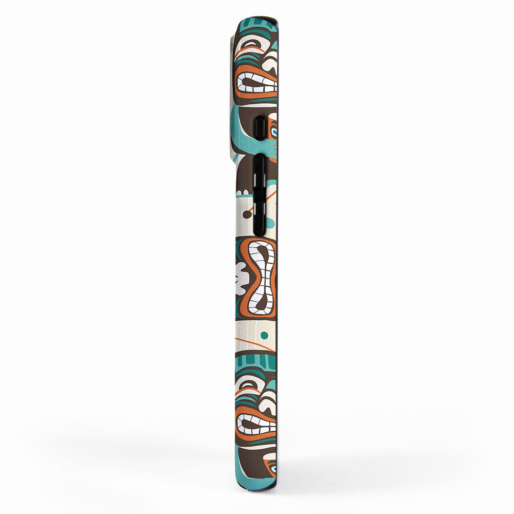 Tiki Hut Cream Aqua iPhone Case Gallery Image 2